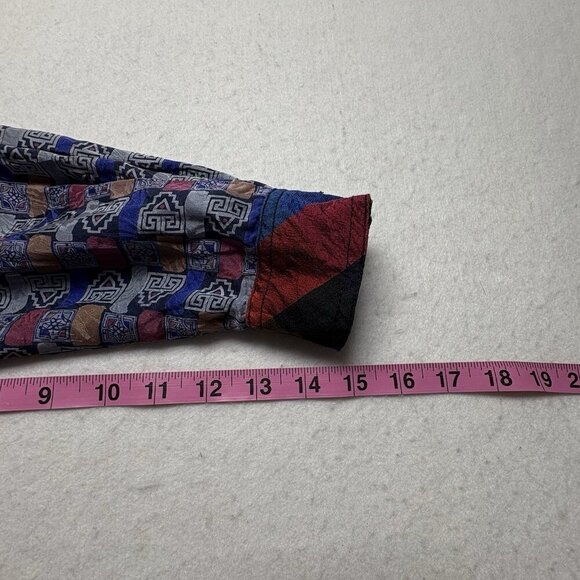 Vtg CANVASBACKS Women Jacket Size S Multicolor Silk Blend Long Sleeves hb-52 - Picture 8 of 13